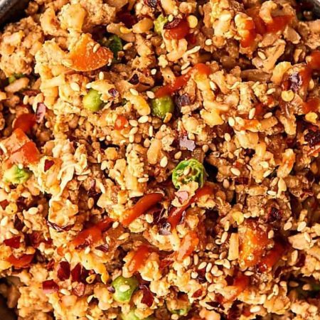 Fried Rice på Blomkålsris med Strimlad Kalkon – Recept